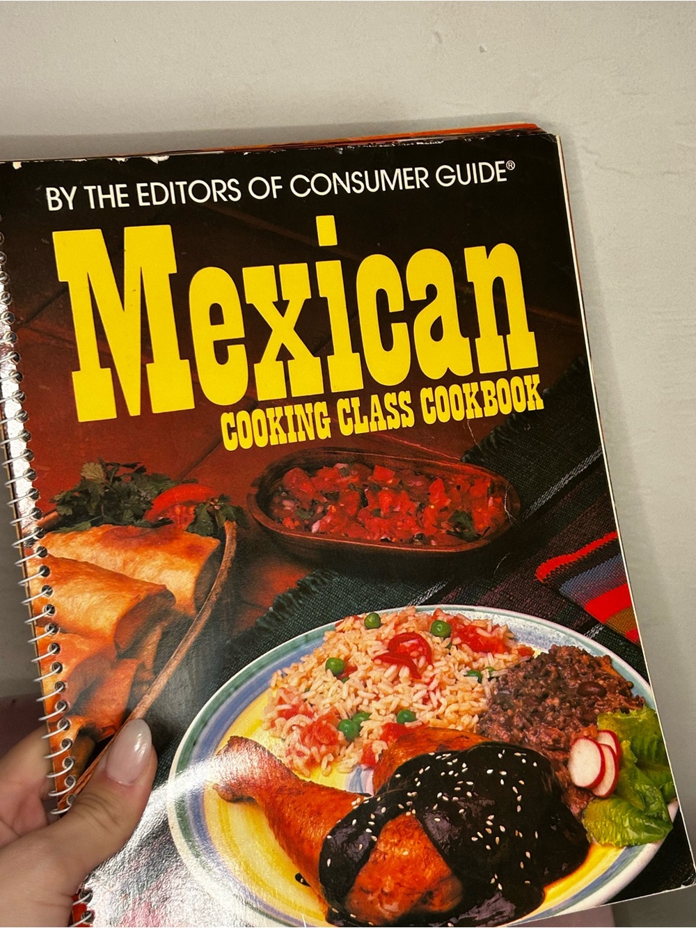 Mexican Cooking Class Cookbook - Bright Yellow Cover